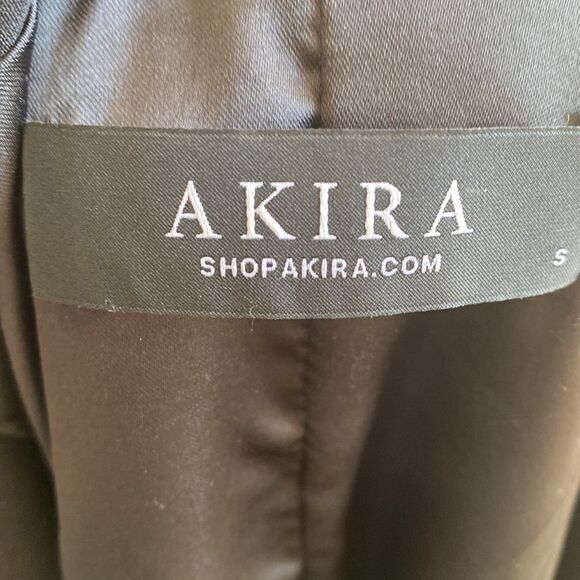 NWOT AKIRA Black Don Eyelet Oversized Blazer Bomber Jacket with Lace-up Details - Picture 8 of 12